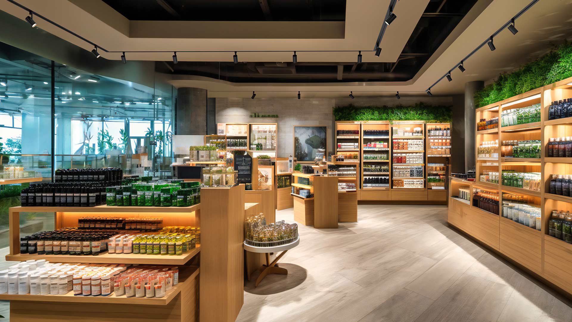 Juno Trac Linear Ambient lighting solutions for grocery store