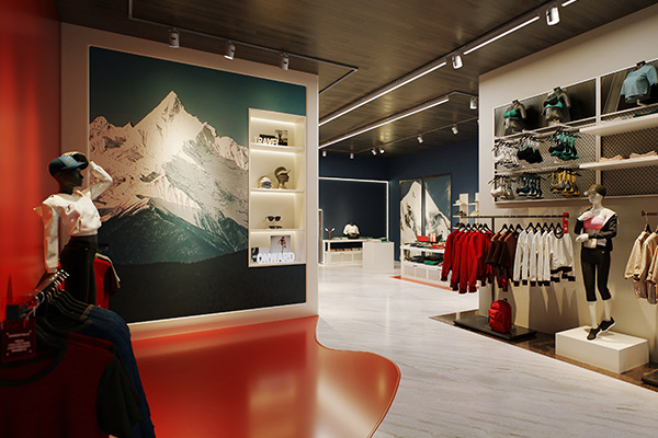Juno Trac Linear Ambient fixtures in clothing store