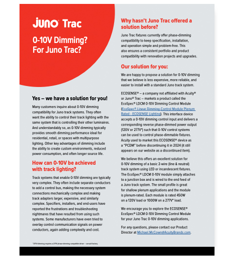 Juno Trac 0-10v